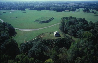 Arial photo of Moundville Archaeological Park