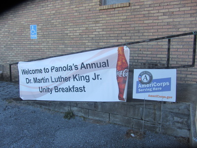 Photo of banner - Welcome to Panola's Annual Dr. Martin Luther King, Jr. Unity Breakfast