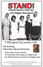 Poster for Stand! Film Screening