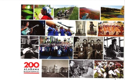 Collage of pictures of Bicentennial events from the past