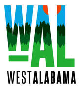 West Alabama Logo in blue green 